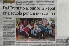 L'Adige 3 luglio 2011 Dal Trentino ai bimbi in Nepal una scuola per chi non ce l'ha