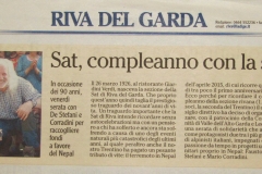 l'Adige 19 aprile 2016 Sat, compleanno con la solidarietà