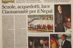 l'Adige 23 marzo 2017 Scuole, acquedotti, luce CiaoNamastè per il Nepal