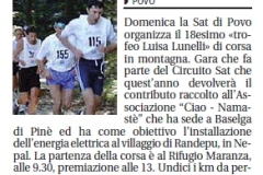 Trentino 24 maggio 2016 Trofeo Luisa Lunelli