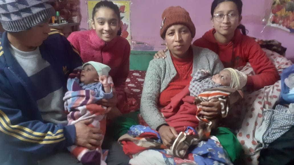 La famiglia di Nir Kumar Basnet